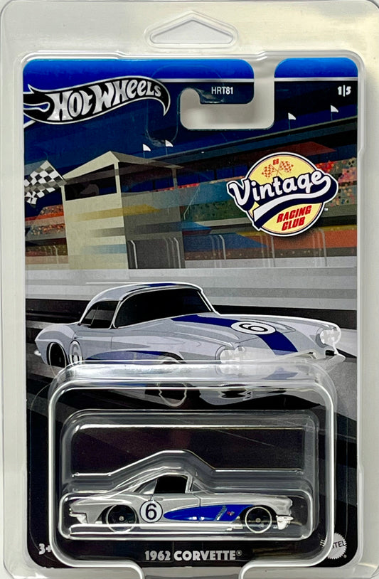 Hot Wheels 1962 Corvette Vintage Racing Club 2024 with Protector