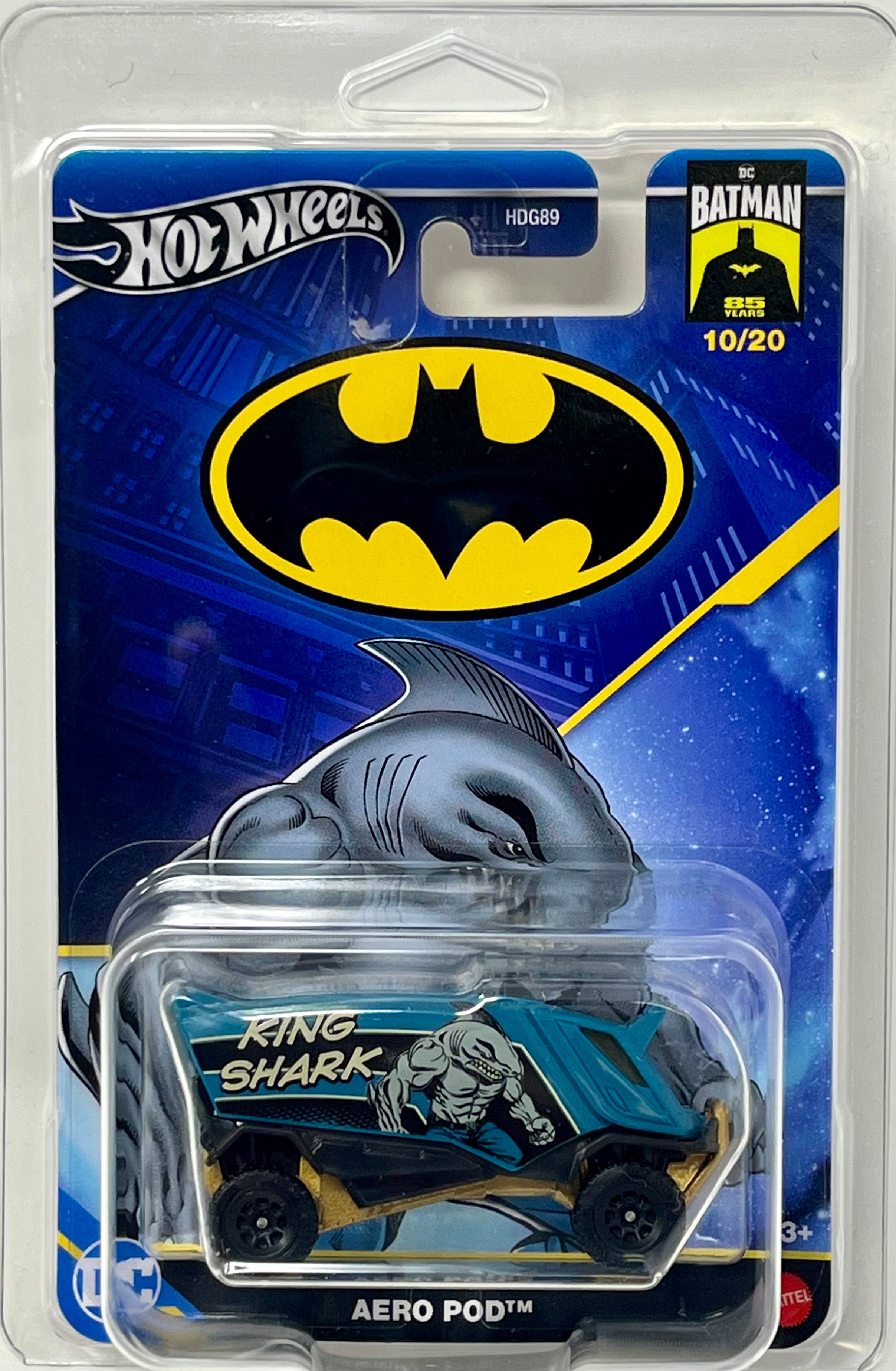 Hot Wheels DC Batman Series KING SHARK Aero Pod with Protector Toy Wrangler