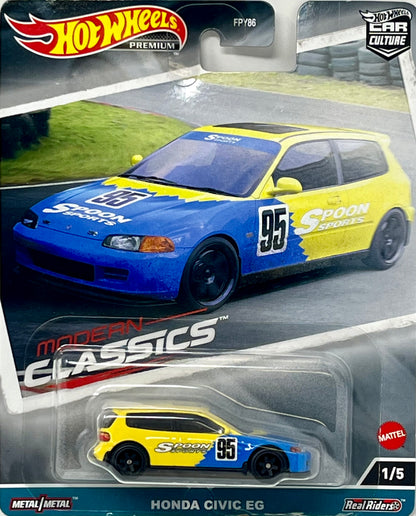 Hot Wheels Honda Civic EG Yellow #1 1/5 - 2023 Car Culture: Modern Classics