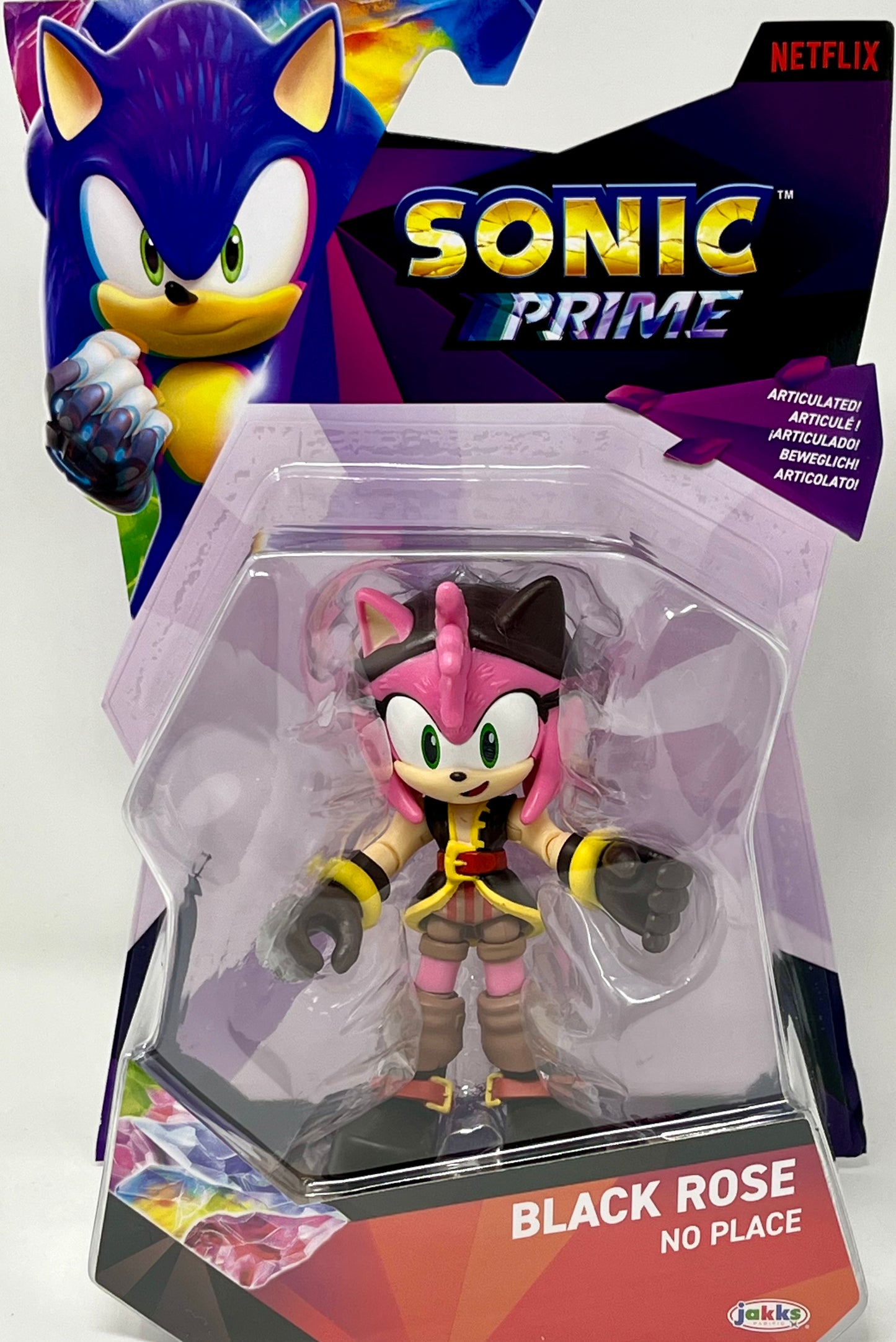 Jakks Pacific Netflix Sonic Prime No Place Black Rose 5" Action Figure