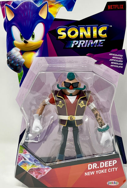 Jakks Sonic Prime Wave 3 New Yoke City Dr. Deep 5" Action Figure