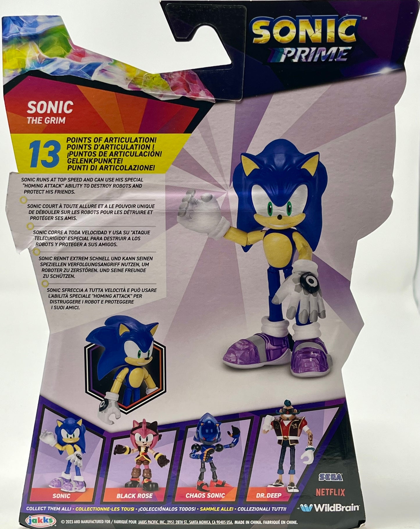 Jakks Sonic Prime Wave 3 THE GRIM SONIC 5" Action Figure Netflix