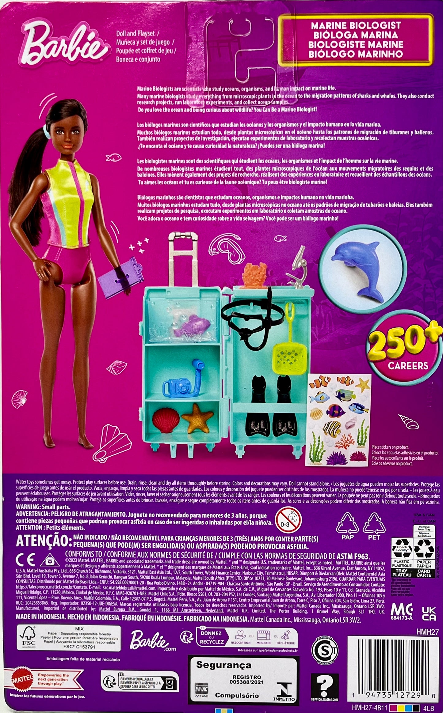 Barbie Marine Biologist Mobile Lab African American Doll & Accessories