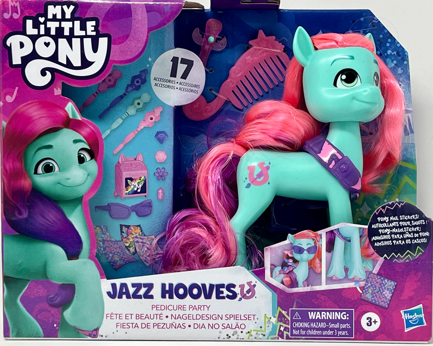 My Little Pony JAZZ HOOVES Pedicure Party 6” Figure Accessories & Stickers