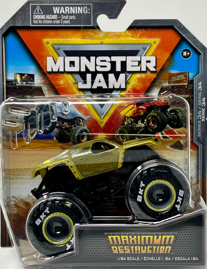 Monster Jam 2024 Maximum Destruction Official 1:64 Diecast Truck Series 34 Arena Favorites