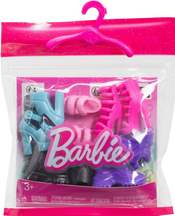 Barbie Fashion Pack of 5 Shoes, Heels, Sneakers for Barbie Doll