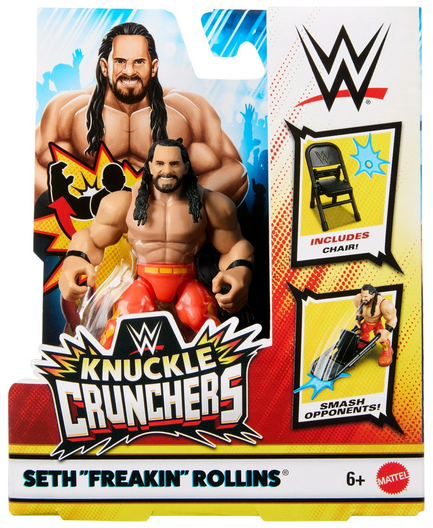 WWE Action Figure Knuckle Crunchers Seth Rollins with Battle Accessory