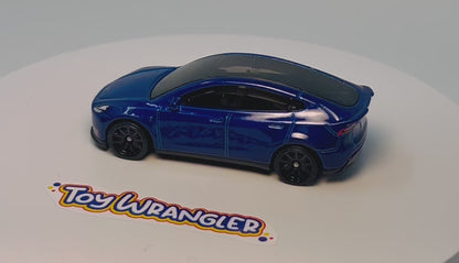 Hot Wheels Tesla Model Y (Blue) with Protector